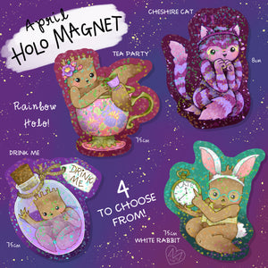 Wonderland Holographic Magnet | 4 Options